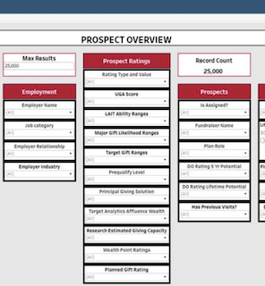screenshot of prospect dashboard